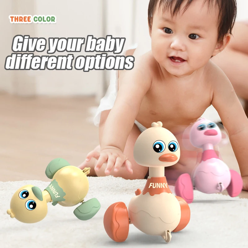 Druk En Ga Schattige Eendenauto Educatief Speelgoed Voor Jongens En Meisjes Trekken Auto 'S Terug Babyspeelgoed Voor Peuters Cartoon Leren Om Speelgoed Te Kruipen