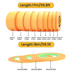 3/4/9 Rolls Fine Model Masking Tape Model Painting DIY Cover Tape for Gundam Hobby Paint Tool 1/2/3/6/8/10/12/15/18/20/24/30mm