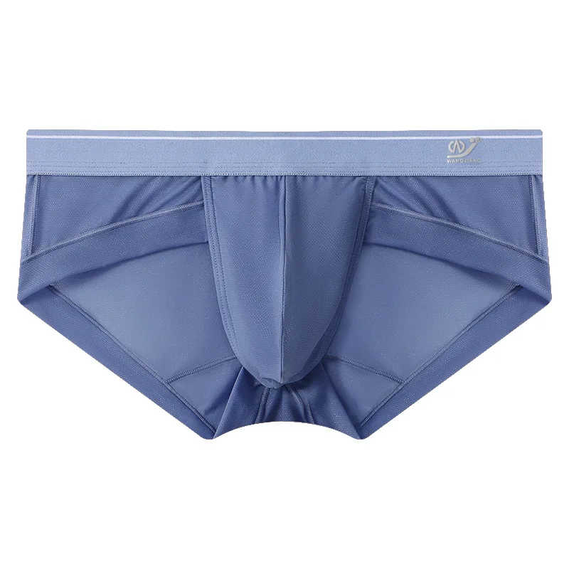 New Men's Triangle Underwear Ice Silk Mesh Breathable Quick Drying Mens Underpants Sexy Briefs Panties