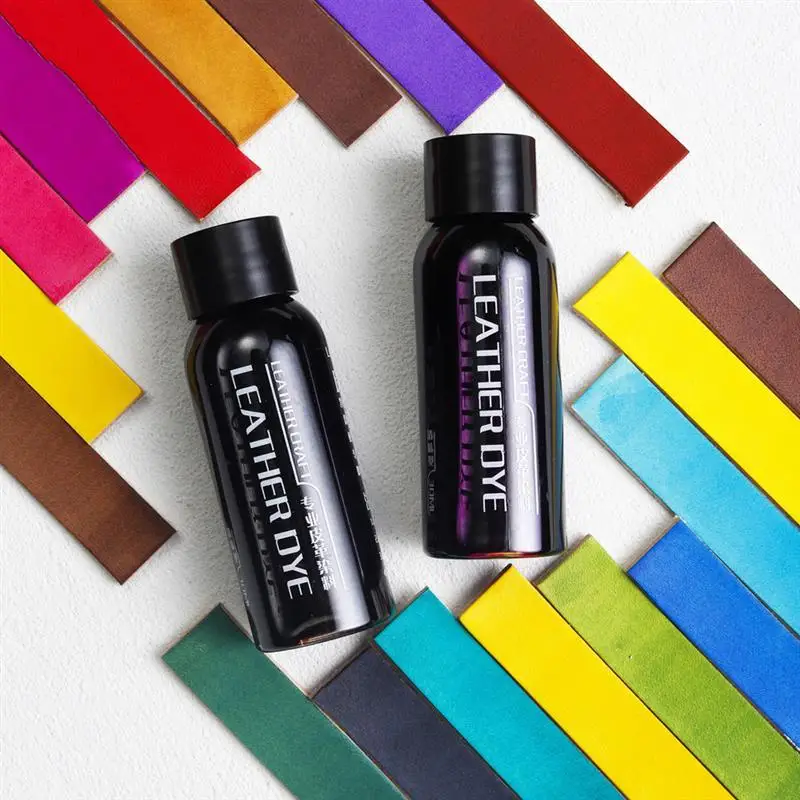 30ml Leather Edge Paint Oil Pigment Repair Dye Paint For DIY Handmade Leather Shoes Edge Dressing  Vegetable Tanning Leather Dye