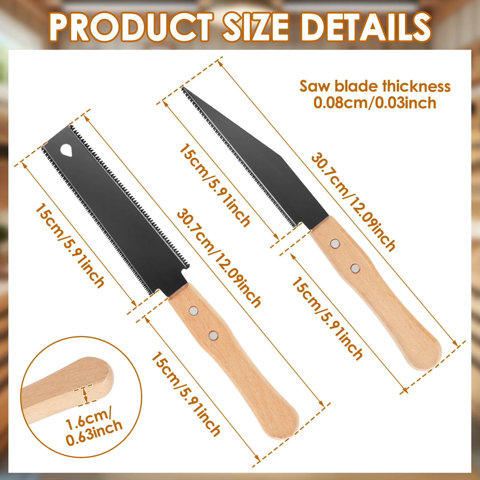 1/2 قطعة منشار قطع الخشب اليد SK5 الصلب النجارة مناشير يدوية واحدة/مزدوجة الوجهين غرامة الأسنان منشار الخشب لأدوات النجارة اليدوية