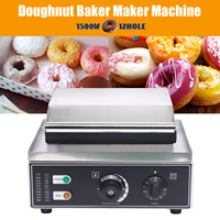 1550W 12 Compartment Baking Pan Doughnut Maker Efficient Heating With Non-stick Coating Doughnut Maker Machine