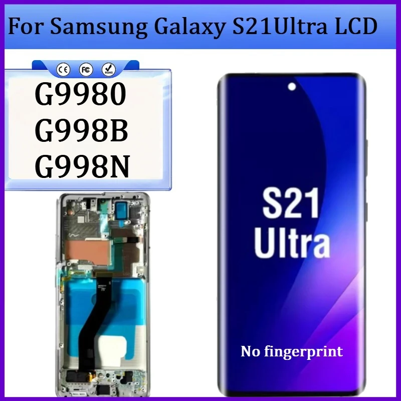 

New TFT For Samsung Galaxy S21Ultra LCD Display Touch Screen Digitizer with Frame For Samsumg S21 Ultra LCD