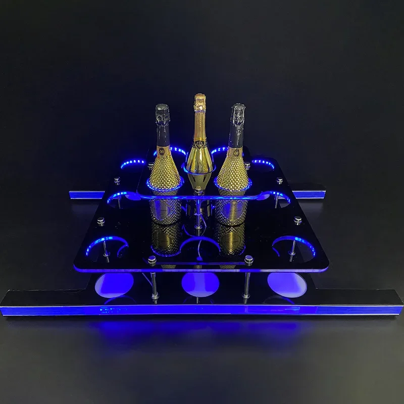 New bar nightclub LED luminous acrylic wine palanquin bar atmosphere props on wine palanquin champagne palanquin