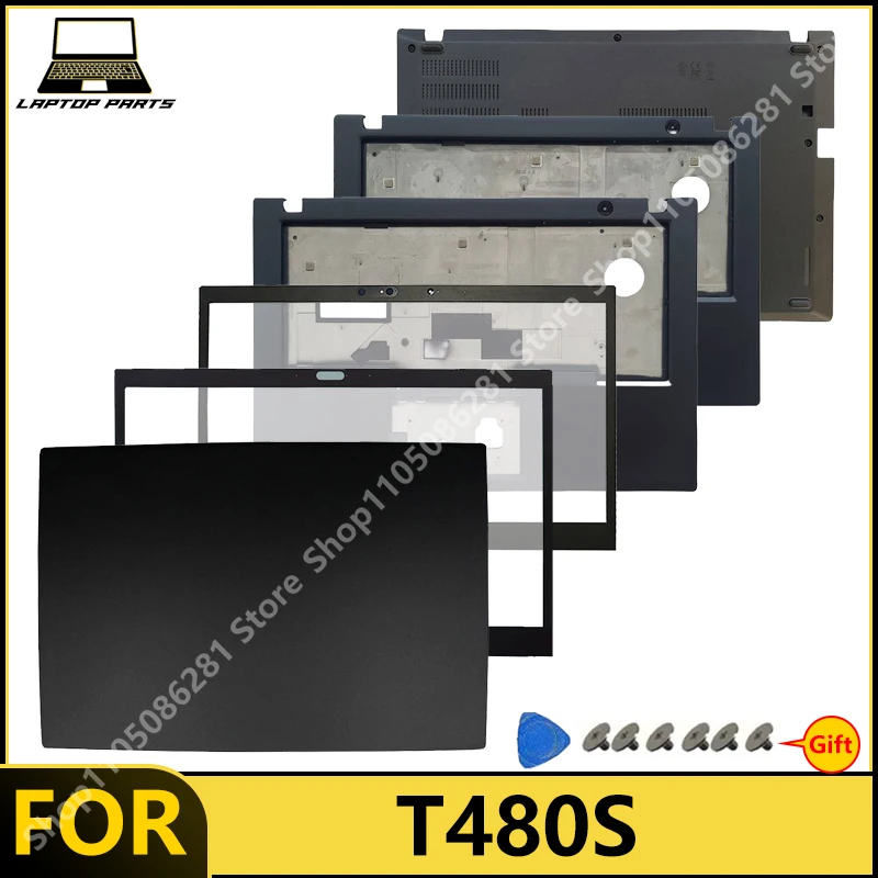 New For Thinkpad T480S Laptop LCD Back Cover/Top Lid Front Bezel Palm Rest/Upper Case Bottom Case/LCD Bezel