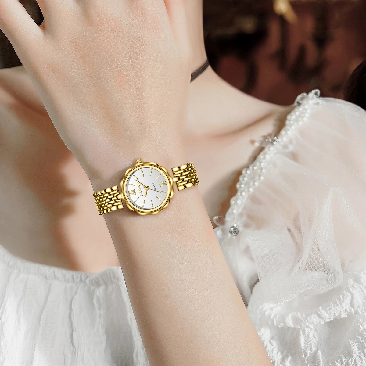 LIGE Orologi rotondi alla moda da donna Cinturino in lega d'oro 2025 Orologi da polso al quarzo da donna di lusso Qualità Orologio femminile in scala romana