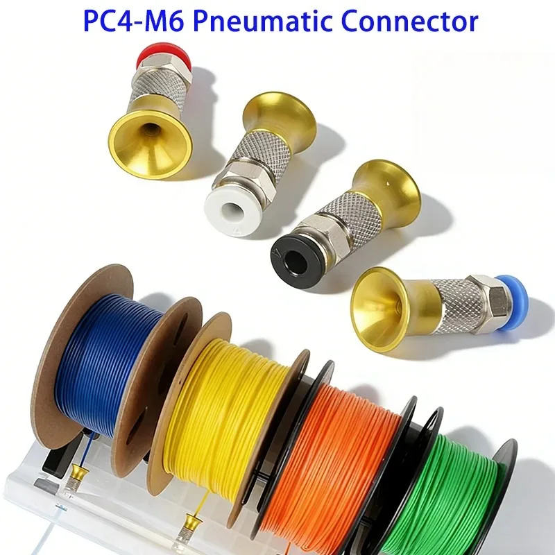 

Комплект соединителей для подачи филамента PC4-M6, трубка из ПТФЭ 2,5*4 мм, набор для сухого бокса 3D-принтера, фитинг для подачи PLA-материала, запасные части