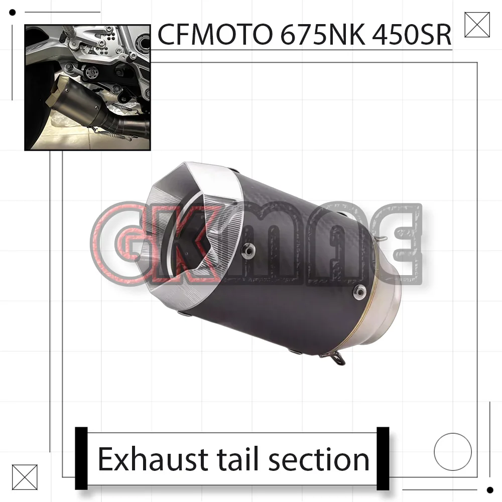 

New For CFMOTO 675NK 450SR NK675 SR450 Motorcycle Modified Exhaust Tail Section Muffler Exhaust Pipe Port Fit CF 675 NK 450 SR