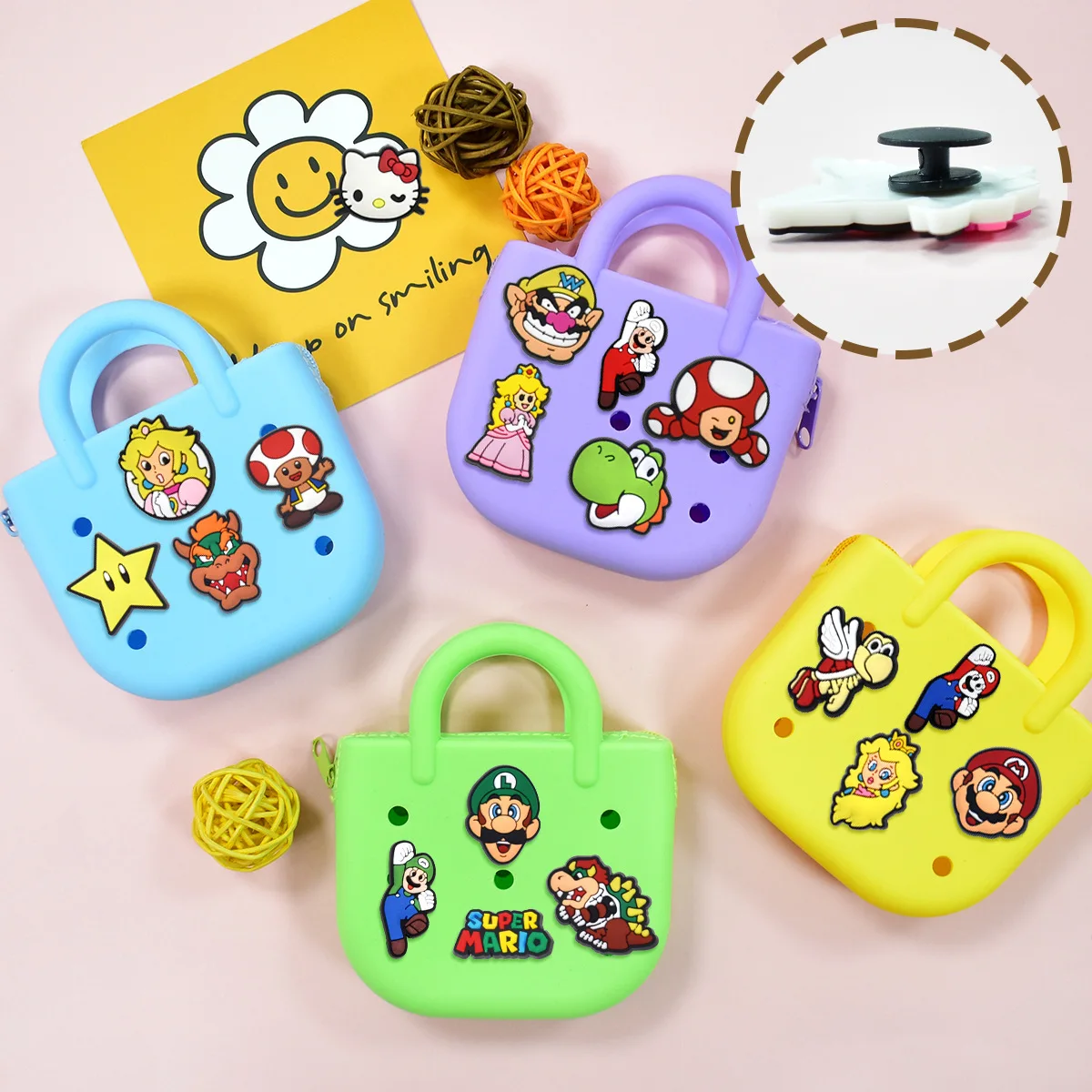 16/32pcs Cute Retro Game Cartoon Shoe Charms Set PVC Detachable Clog Shoe Buckles, DIY Decor Pins for Hole Sandals Bubble Slides