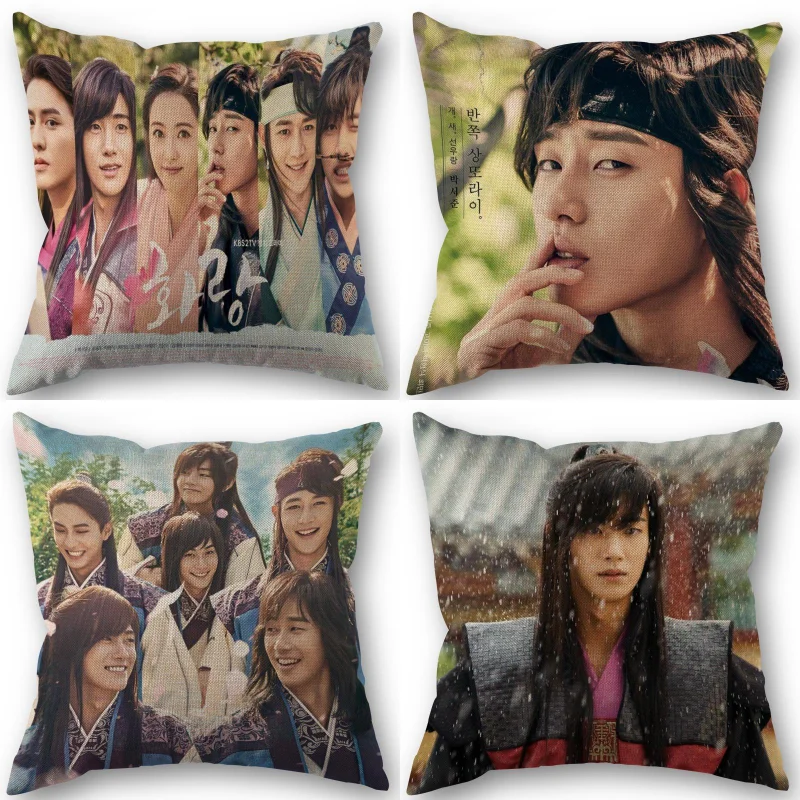 Cast Of Hwarang TV Pillowcase High Quality Home Textile Cotton Linen Fabric 45x45cm One Side Decoration Pillow Cover New 0505