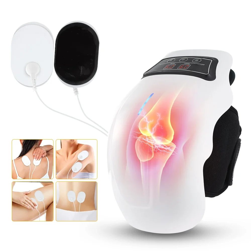 Updated Electric Knee Massager - 2 in 1 Heating TENS Therapy Hot Compress Infrared Massage for Arthritis Joint Pain Relief