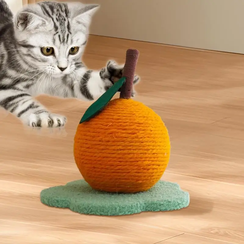 Cat Scratch Posts Egg Cat Scratch Posts Round Cat Scratcher Wear-Resistant Round Interactive Unique Stable Relaxing Supplies