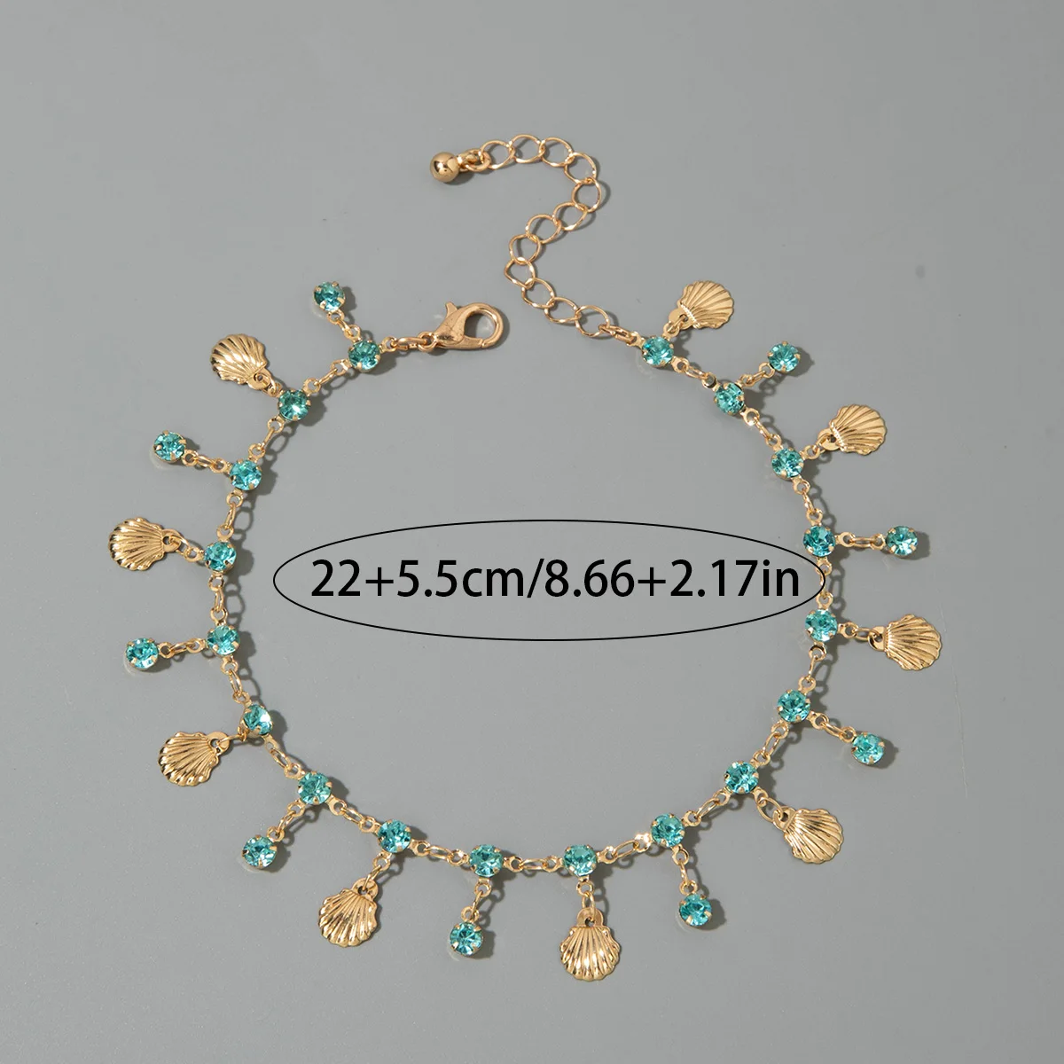 Docona Luxury Tassel Rhinestone Pendant Foot Chain Metal Chain Women's Summer Beach Vacation Jewelry Accessories