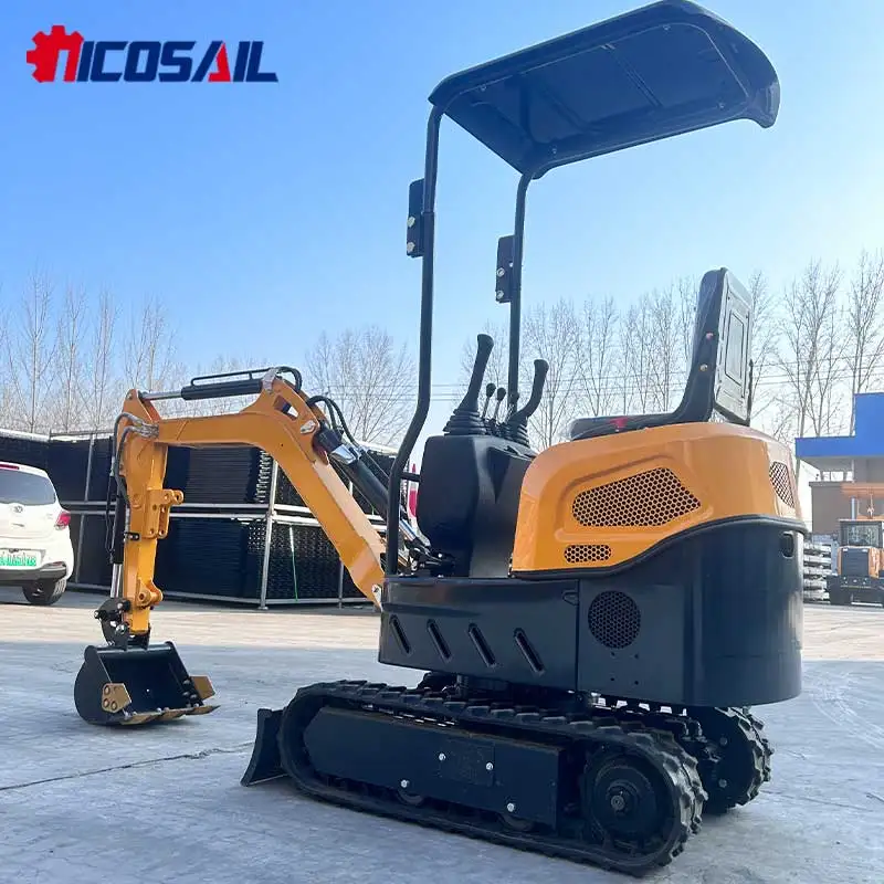    Miniexcavadora sobre orugas hidráulica industrial: certificación EPA para construcción, campos agrícolas y tareas de eliminación de árboles de huerto