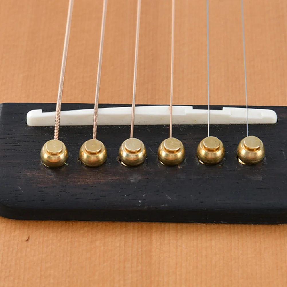 

12 Pcs Guitar String Nails Sturdy Bridge Pins Acoustic Guitar Replacement Parts Practical Accessories Long Service Life