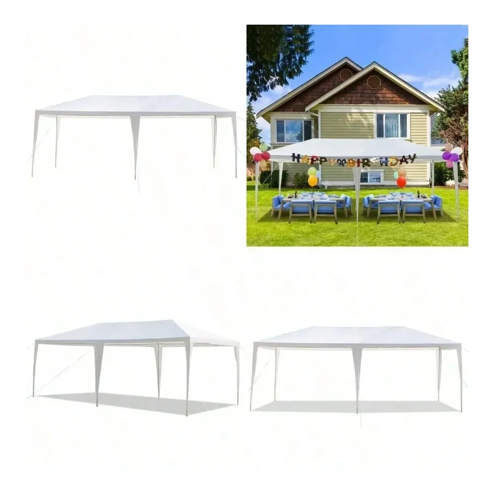 

FT Canopy Tent Outdoor Wedding Pavilion Party Tent White Lightweight Polyester With Ventilation And Reinforced Frames