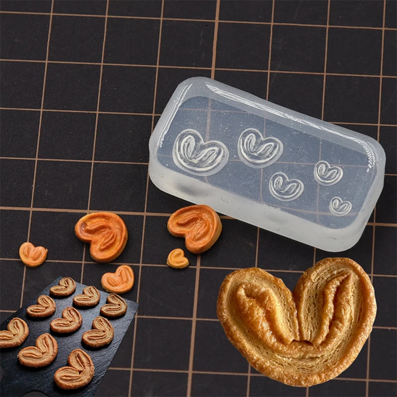 

Pottery Resin Clay Mini Butterfly Cookies Silicone Molds Heart Shape Biscuit DIY molds