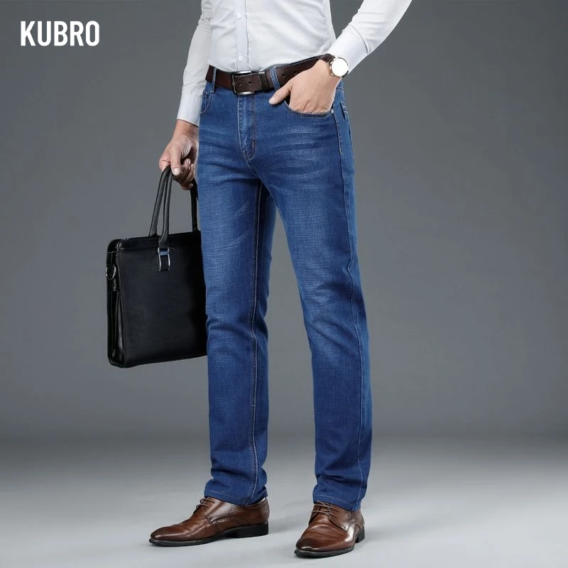 

Autumn and Winter Jeans for Men Loose Straight-leg Large-sized Business Fashionversatile Casual TrousersFashionable and Handsome