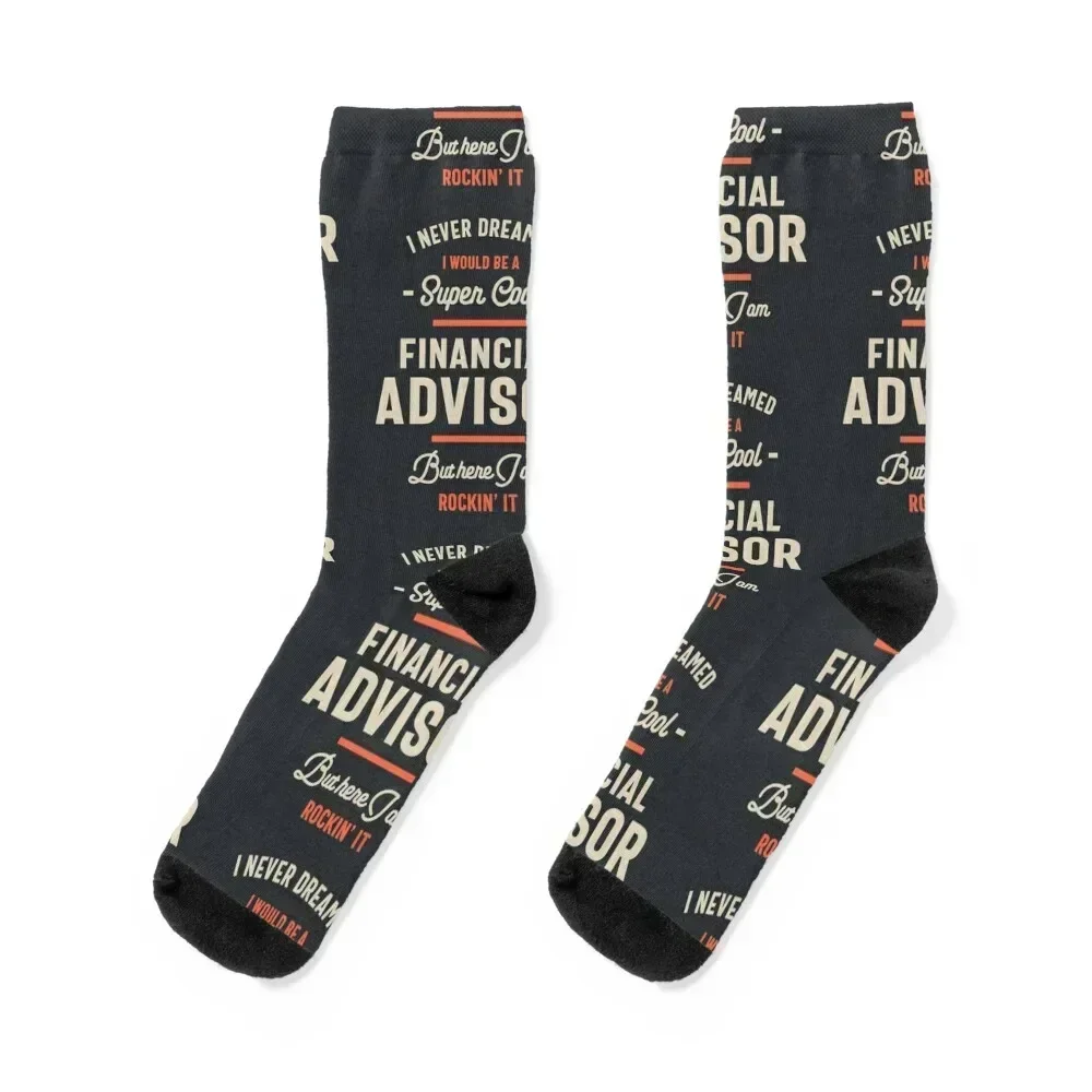 

Financial Advisor Job Title Men Women Gift Socks cartoon floral Running New year's Socks Woman Men's