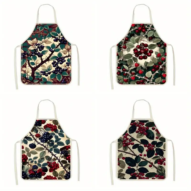 

Fruit-Pattern Apron Linen apron, suitable for kitchen cooking, parent-child interaction, painting and other scenarios