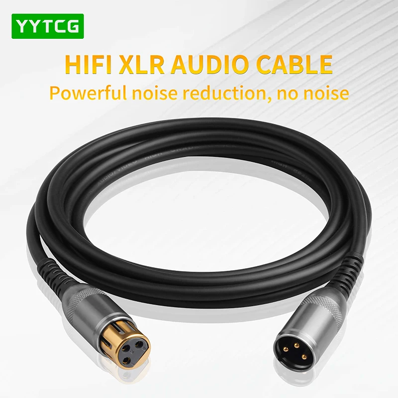 YYTCG XLR Kabel Karaoke Mikrofon Sound Kanone Kabel HIFI XLR Audio Kabel Stereo Vergoldet XLR Stecker Stecker auf Buchse