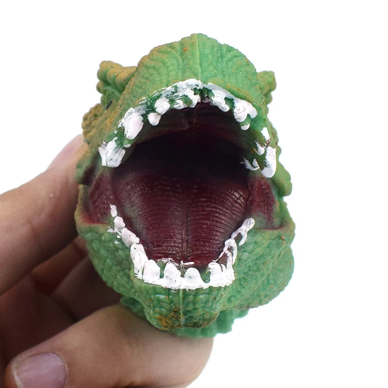 Simulation Grün Allosaurus Finger Kinderbett Kreative Jurassic Dinosaurier Modell Finger Puppe Spielzeug Interaktive Geschichte Erzählen Requisiten Geschenk
