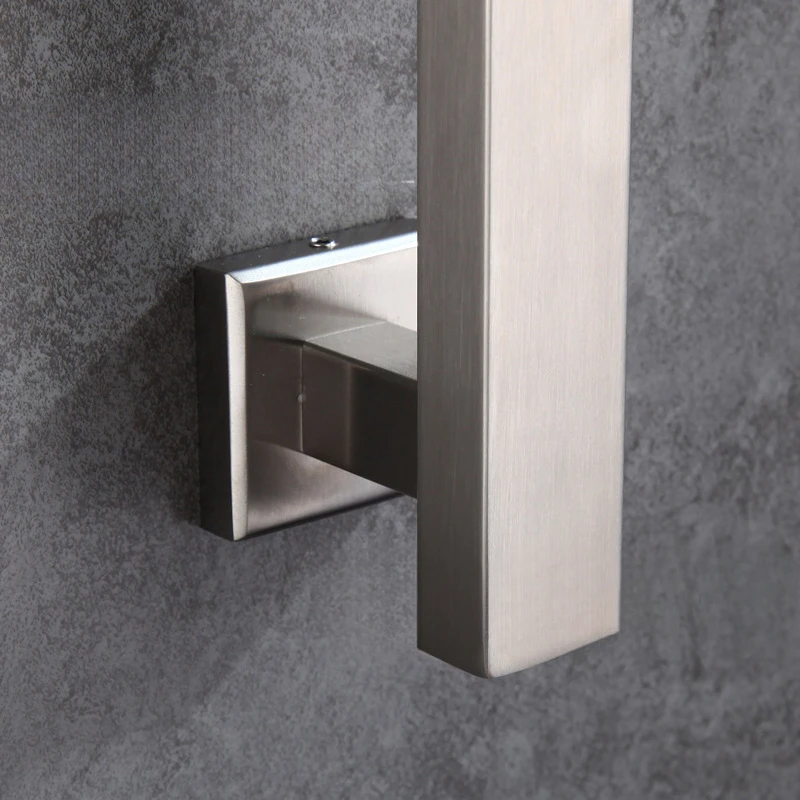 Square Slide Bar 304 Stainless Steel Adjustable Shower Bar Bathroom Shower Stand Lift Rod Wall Mounted Shower Slide Rod