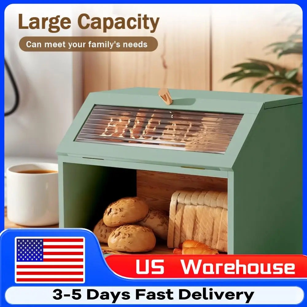 

Деревянная хлебница, многофункциональный контейнер для хранения хлеба, вместительный ящик для хранения домашнего хлеба