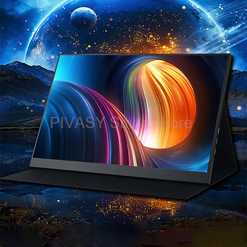 

16-дюймовый портативный монитор FHD 1920*1200 IPS mini TV 400Nit Type-C HDMI HDR настенное крепление для телефона ноутбук переключатель PS5 совместимость