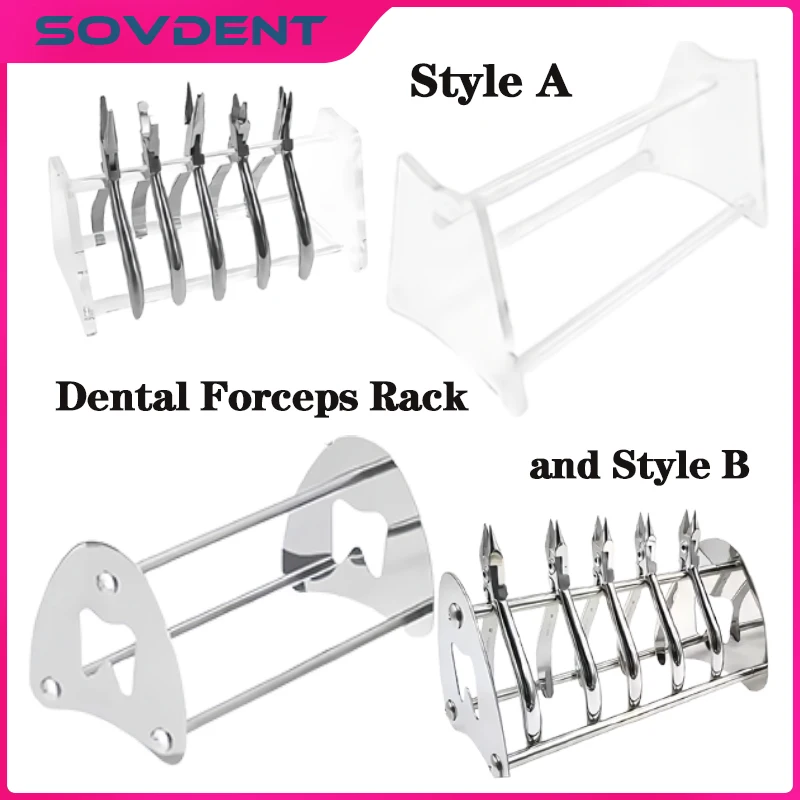 1Pc Dental Pliers Stand Holder Orthodontic Plier Rack Stainless Steel Display Stand Forceps Scissors Placement Dentistry Storage
