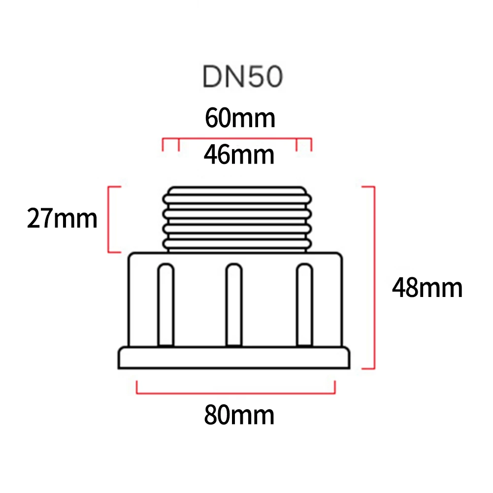 Connector IBC Adapter Adapter Packing S60x6（60mm) To Reduce 80mm Black IBC Adapter IBC Tank Connector Plastic Nice