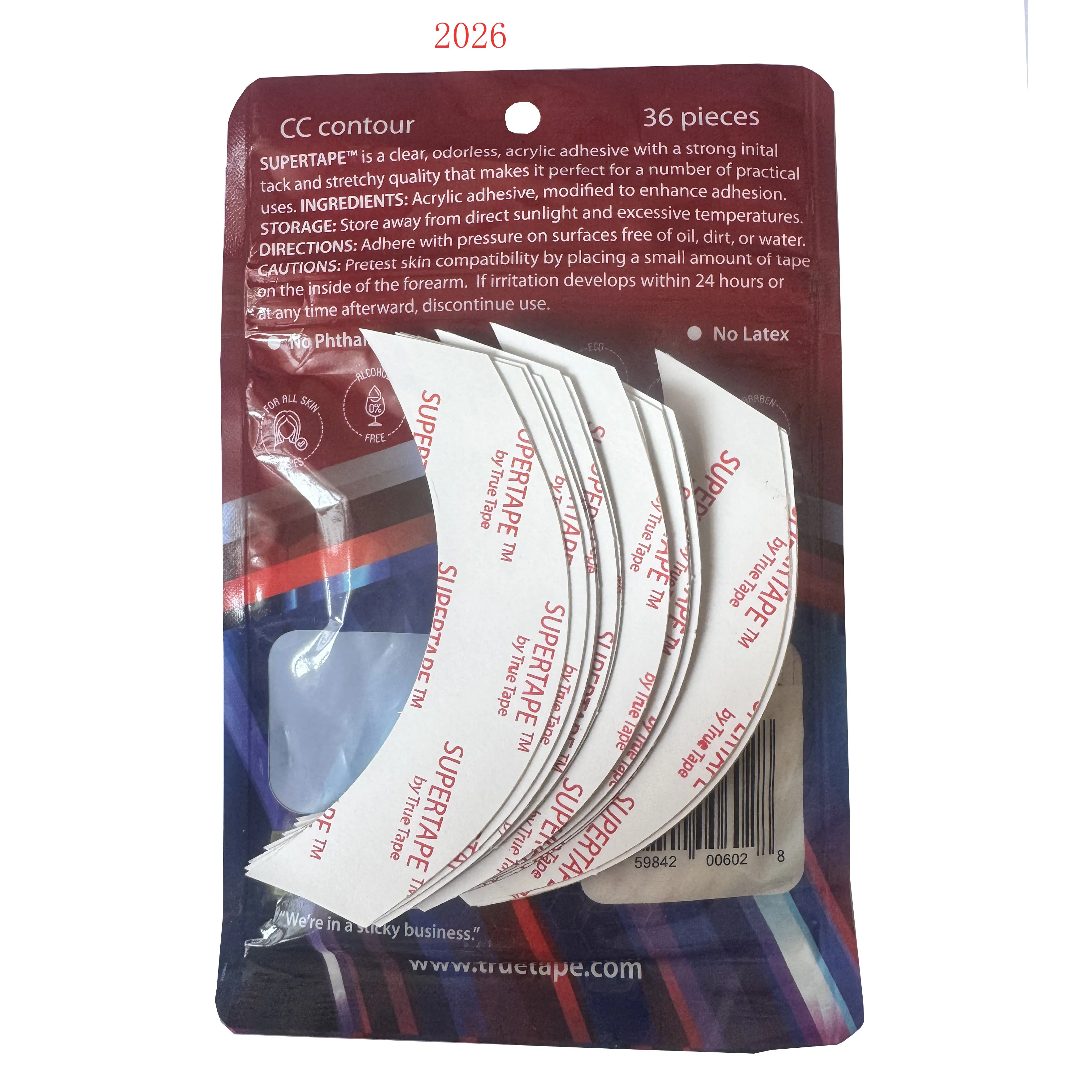 36pcs/lotSUPERTAPE CC contour double side tape for wigs and toupees hair tape