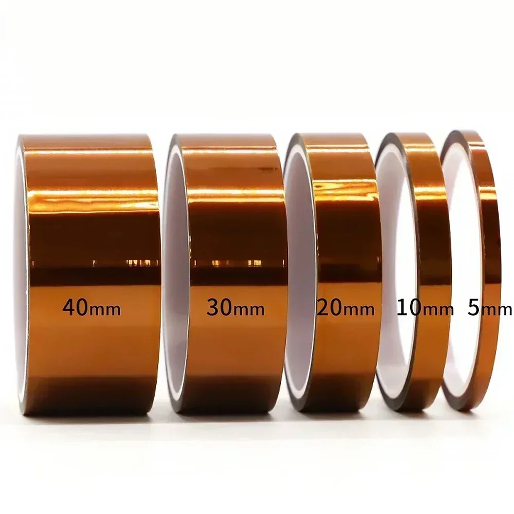 Kapton-Klebeband, Polyimid, 5–40 mm, selbstklebendes, isolierendes Klebeband, Ucптоно, С 6) 4, Wärmeband zum Schutz von Brettern