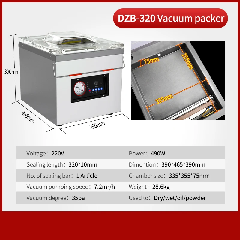 Automatic Continuous Household Single Chamber Vacuum Sealer Sealing Packing Machine For Food