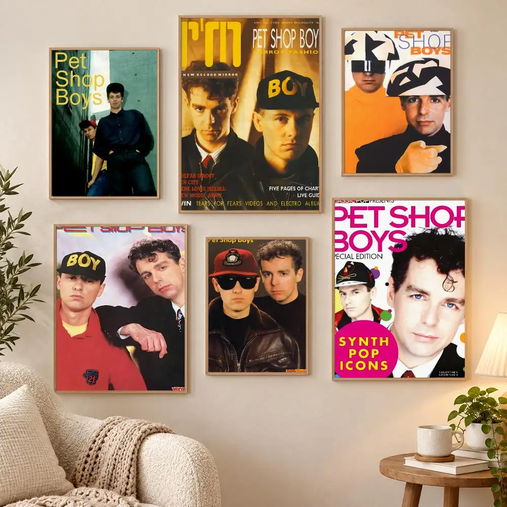 Band P-Pet Shop Boyss Poster Waterproof HD Modern Peel And Stick Wall Decor Living Room Dorm Garage