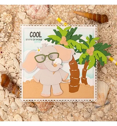 The Fluffy Little Bear Is Very Cute Patch Cut Metal Die and Stamp for Scrap Booking Stencil Album Paper DIY Gift Card Decoration view 2