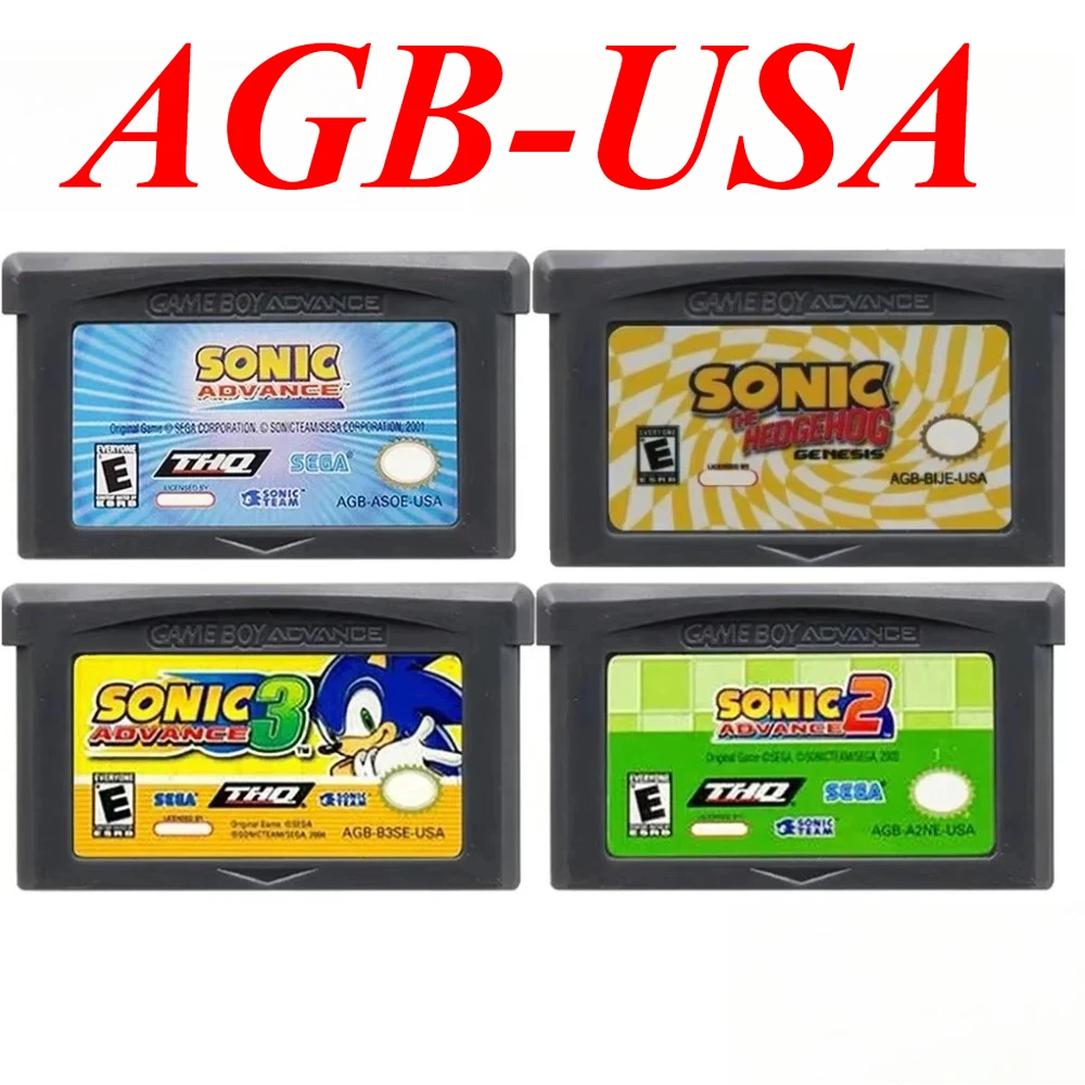 Sonic 3 США/EUR 32-битный картридж для видеоигр Advance для GBA/GBA NDS (слот GBA) |   Качественный и красивый подарок для ребенка