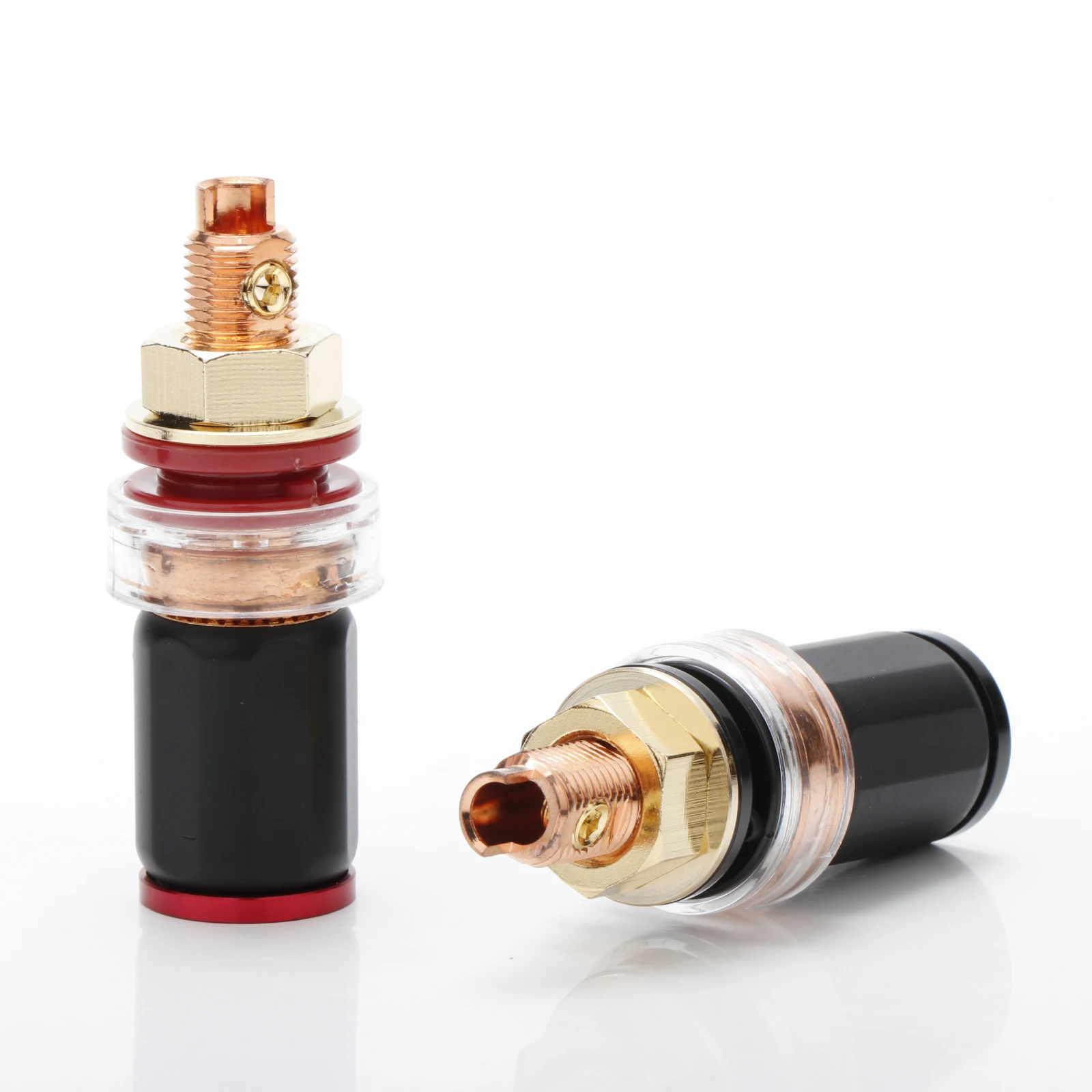 HIFI Speaker Binding Post no solder Nickel Gold Plated Horn terminal Audio amplifier socket gold-plated speaker terminal block