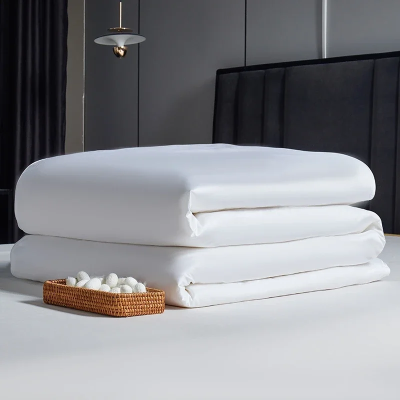 100% Natural Mulberry Silk Comforter With Cotton Shell Winter Warm Long Silk Duvet Blanket Filler Single Couple Bedding Quilt