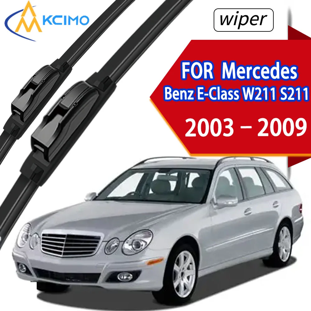 

Car Front Wiper Blades For Mercedes-Benz E-Class W211 S211 2003–2009, Anti-Aging Rubber Wipers Long Lasting Rubber Wipers