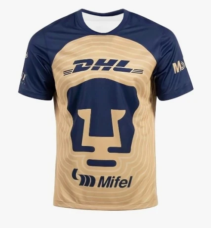 

La última camiseta PumasUNAM 25-26 Away con estampado 3D, transpirable, cómoda, informal, deportiva para adultos