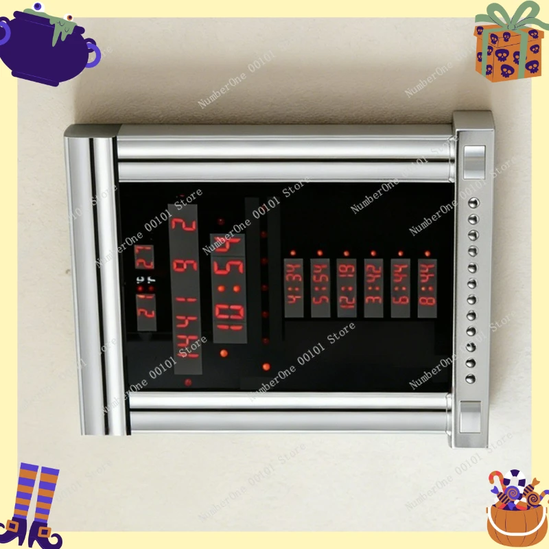 

HA-5115 Wall Clock Glass Mirror Wall Clock Gold Silver Black European Standard Alarm