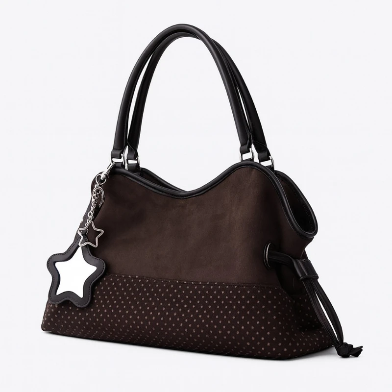 

Y2k стильная лоскутная сумка на плечо в горошек модный брендовый дизайн маленькая большая сумка универсальная для поездок на работу женская сумка подмышками