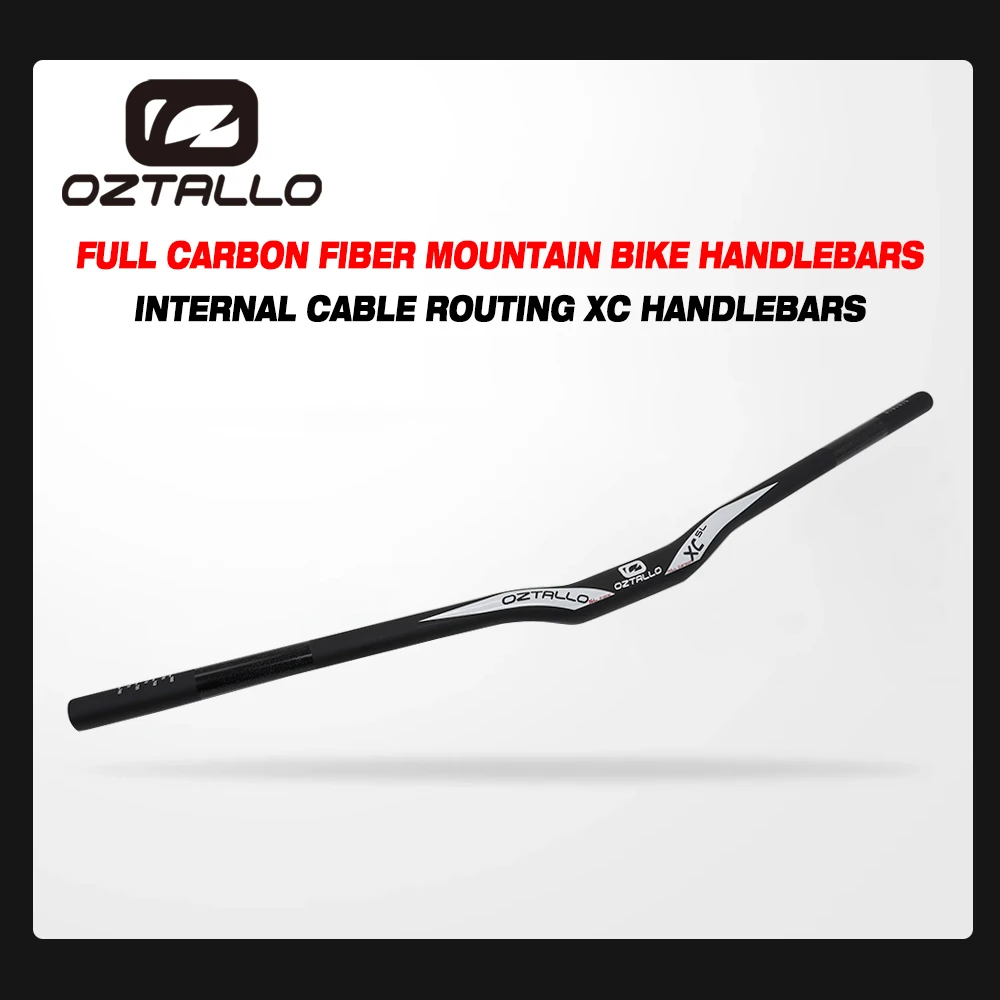 

OZTALLO carbon fiber internal cable routing MTB handlebars, XC bicycle handlebars, 28.6mm, 780mm, bicycle accessories