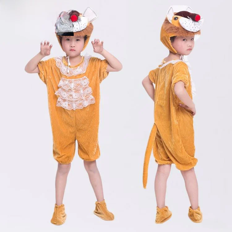Costume da spettacolo di Halloween per bambini adulti Tigre Leone Elefante Animale Fata Vestito Abbigliamento per spettacoli teatrali Triacetato...