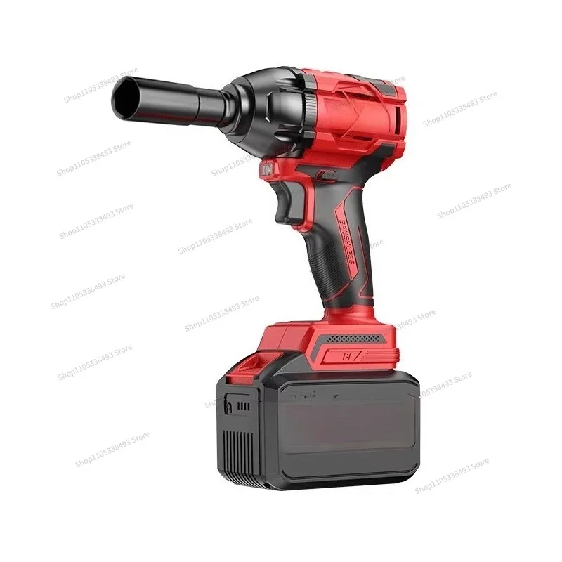 Brush Electric Wrench Large Torque Bare Metal Lithium Battery Wind Cannon Rack Worker Electric Impact Electric Board Bare Metal