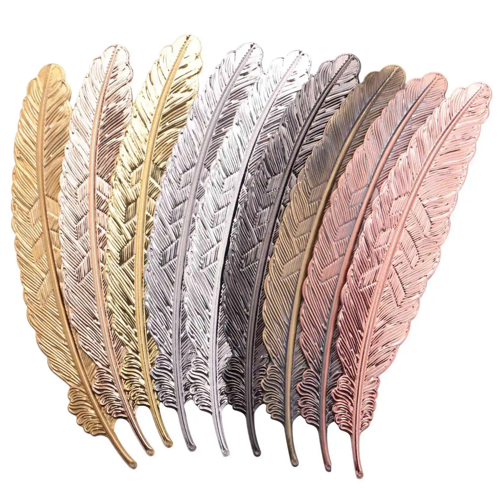 【Today-Only!】27 Pieces Of Metal Bookmarks Feather Bookmarks Feather Bookmarks for Students