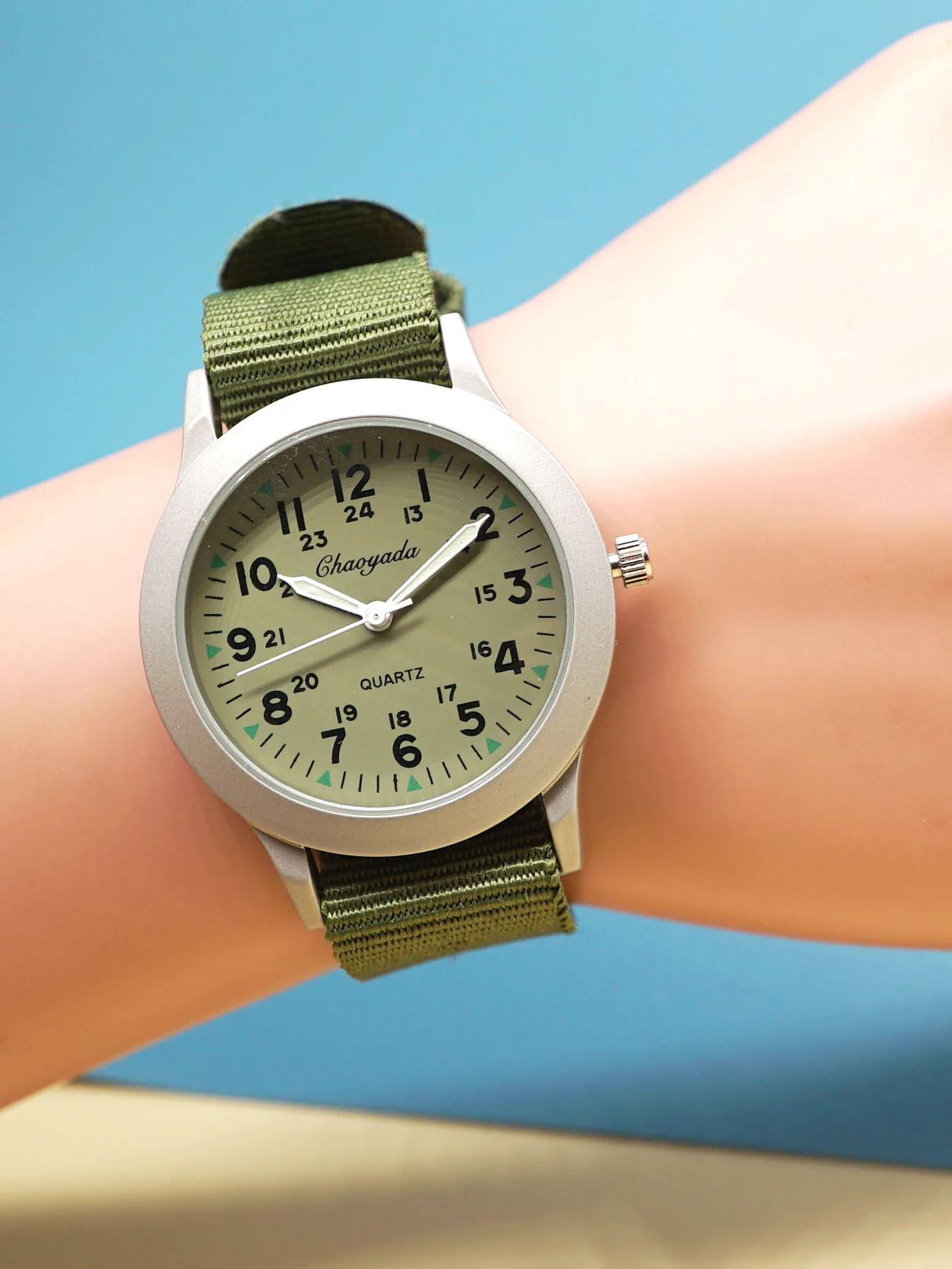 Brand Chaoyada High Quality Fashion Children Boys Girls Students Man Canvas Breathable Sweat-proof 24hours Sports Watches