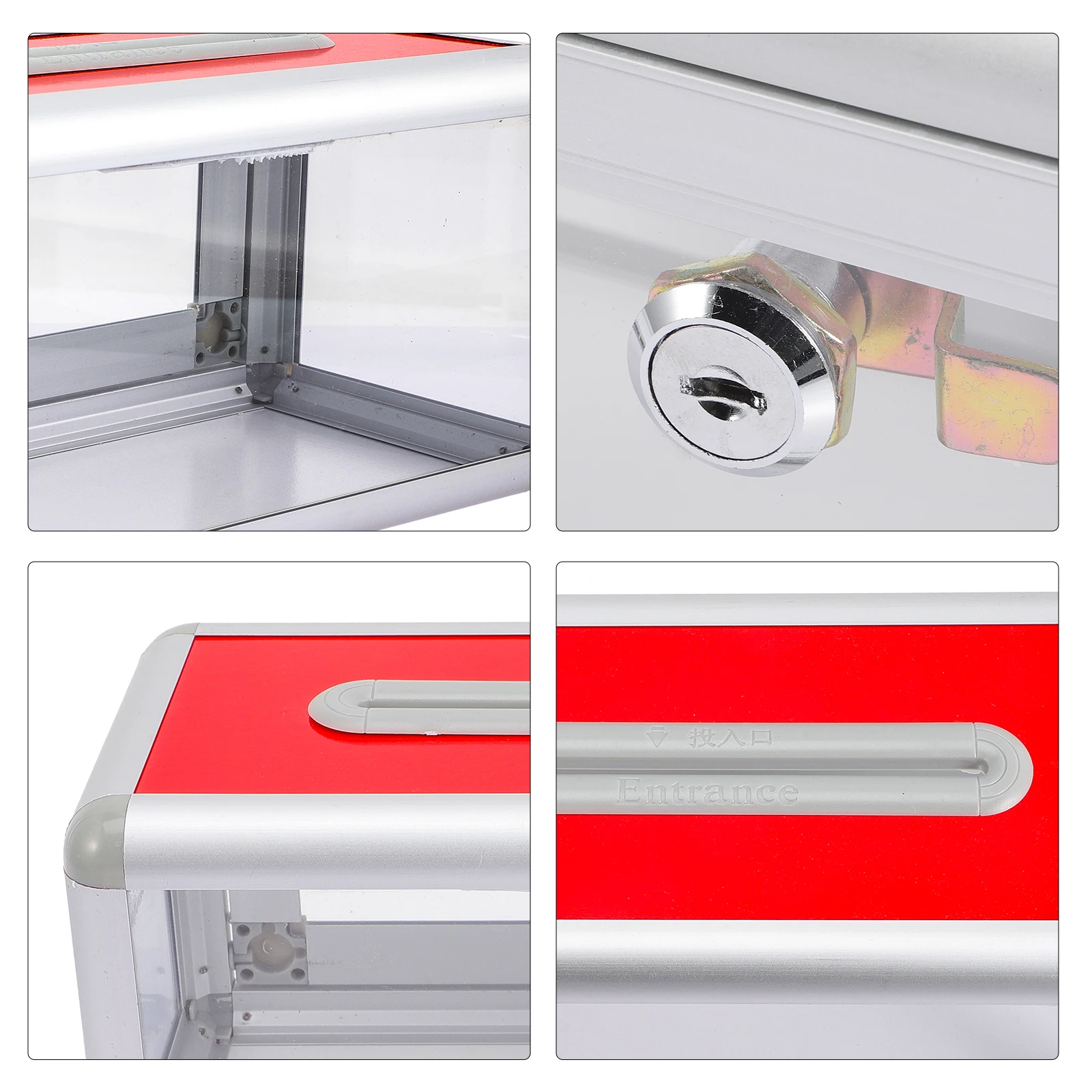 

Business Card Storage Box Desktop Holder Large Capacity Transparent Sturdy Office Use Ballot Case Conference Exhibitions Cards