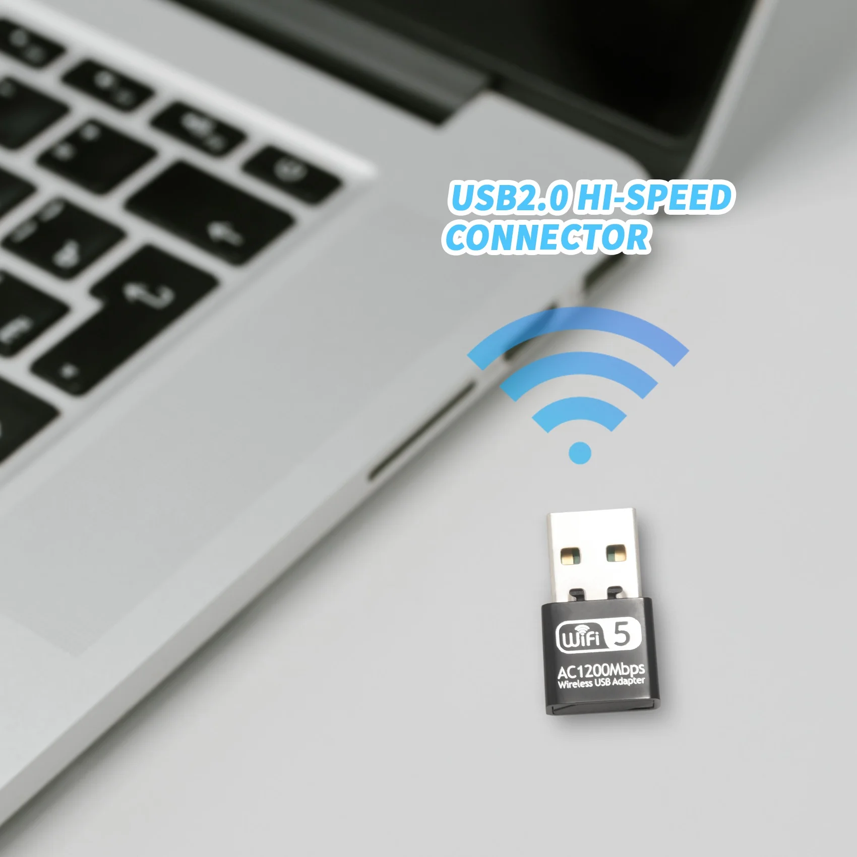 

New--2.4Ghz 5.8Ghz USB Wireless Wifi AC Adapter Dual Band 1200Mbps Network Card Support 802.11B/G/N USB2.0 Wi-Fi Adapter